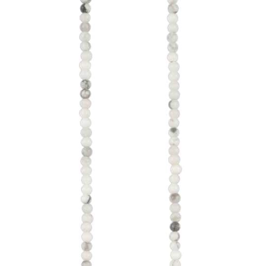 White Howlite Round Beads, 2mm by Bead Landing&#x2122;